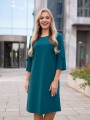 SUKIENKA z kokardkami gładka TESSA - morski