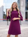 SUKIENKA z kokardkami gładka TESSA - fiolet