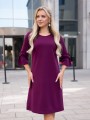 SUKIENKA z kokardkami gładka TESSA - fiolet