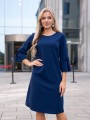 SUKIENKA z kokardkami gładka TESSA - granat