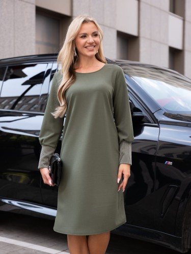 SUKIENKA ze ściągaczami VALENTINA - khaki