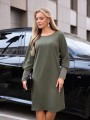 SUKIENKA ze ściągaczami VALENTINA - khaki
