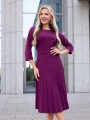 SUKIENKA plisowana MIRANDA - amarant