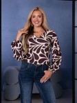BLUZKA z bufiastymi rękawami OTTILIE - łezki ecru