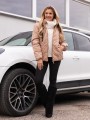KURTKA pikowana z futrzaną podszewką MANON - beige
