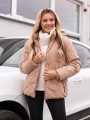 KURTKA pikowana z futrzaną podszewką MANON - beige