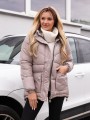 Pikowana KURTKA z kieszeniami na guziki NYX - beżowy