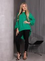 Asymetryczny SWETER z wiązaniami AVERY - zielony