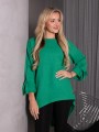 Asymetryczny SWETER z wiązaniami AVERY - zielony