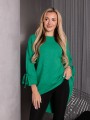 Asymetryczny SWETER z wiązaniami AVERY - zielony