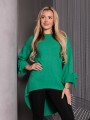 Asymetryczny SWETER z wiązaniami AVERY - zielony