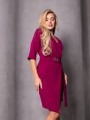 Sukienka kopertowa z klamrą JANE- malina