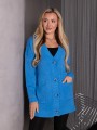 KARDIGAN zapinany na guziki LINA - niebieski