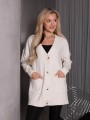 KARDIGAN zapinany na guziki LINA - ecru