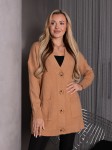 KARDIGAN zapinany na guziki LINA - carmel