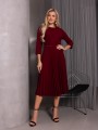 SUKIENKA plisowana MIRANDA - bordo