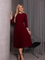 SUKIENKA plisowana MIRANDA - bordo