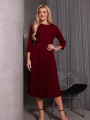 SUKIENKA plisowana MIRANDA - bordo