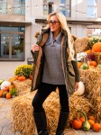 KURTKA Parka Ocieplana Futerko VIANNE - Khaki