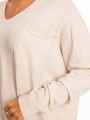SWETER z kieszonką MIRELL - Ecru