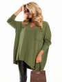 SWETER z kieszonką MIRELL - Khaki