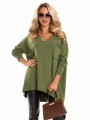 SWETER z kieszonką MIRELL - Khaki