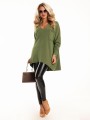 SWETER z kieszonką MIRELL - Khaki