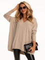 SWETER z kieszonką MIRELL - Latte