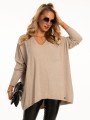 SWETER z kieszonką MIRELL - Latte