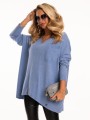 SWETER z kieszonką MIRELL - Blue