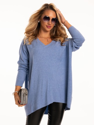 SWETER z kieszonką MIRELL - Blue