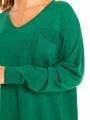 SWETER z kieszonką MIRELL - Szmaragd