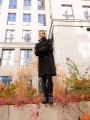 PŁASZCZ Dwurzędowy Złote Guziki KALIA - Czarny