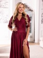 Sukienka MAXI błyszcząca CASSIE - bordo