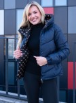 KURTKA Pikowana Podszewka Dwustronna NIKA - Granat