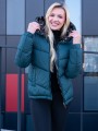 KURTKA Pikowana Podszewka Dwustronna NIKA - Szmaragd