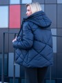 KURTKA Pikowana ROMBY Dwustronna ESME - Granat