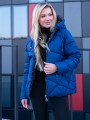 KURTKA Pikowana ROMBY Dwustronna ESME - Szafir