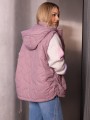 Bezrękawnik KAMIZELKA Pikowana Ściągacze ZEFIRA - Róż
