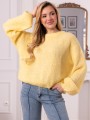 SWETER Gładki BUFIASTE Rękawy MIRAL - Sunny