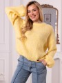 SWETER Gładki BUFIASTE Rękawy MIRAL - Sunny