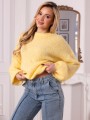 SWETER Gładki BUFIASTE Rękawy MIRAL - Sunny