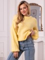 SWETER Gładki BUFIASTE Rękawy MIRAL - Sunny
