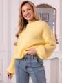 SWETER Gładki BUFIASTE Rękawy MIRAL - Sunny