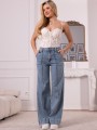Spodnie JEANSY Wide Leg PRZESZYCIA LAULIA - Light Blue
