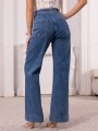Spodnie JEANSY Wide Leg PRZESZYCIA MARIAM - Dark Blue