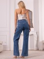 Spodnie JEANSY Wide Leg PRZESZYCIA MARIAM - Dark Blue