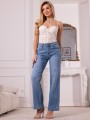 Spodnie JEANSY Wide Leg Gładkie DARINA - Blue