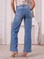 Spodnie JEANSY Wide Leg Gładkie DARINA - Blue