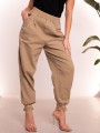 Spodnie OVERSIZE Casual Luźne FIORA - Karmel